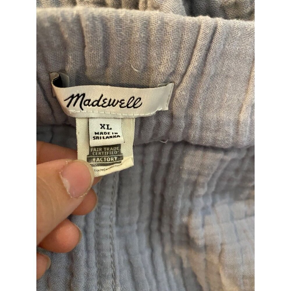 Madewell XL Lightspun Easy Pull-On Short Gauze Cotton Lilac Purple - Picture 5 of 6